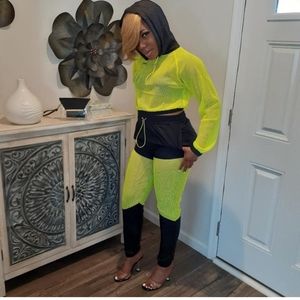 2 PC set, lime green, Medium and Large